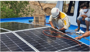 Hệ lưu trữ NlMT salan 3Kwp 4 tấm pin AE HM6L-72 - 450W