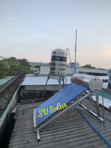 Hoàn thành bộ máy nước nóng NLMT NAGAKI 165L ở Trung An, Tiền Giang