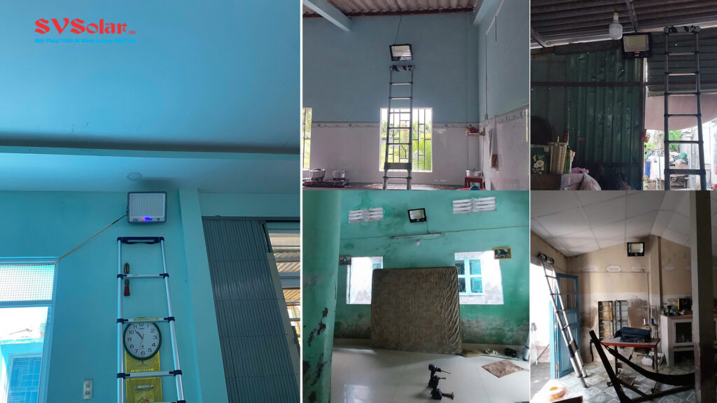 Lắp 1 bộ pha mắt ngọc 500W và 4 bộ pha SVS 300W ở Tam Hiệp