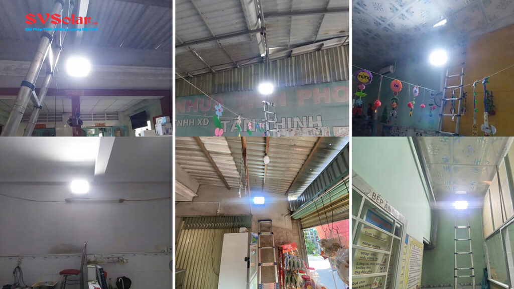 Lắp 6 đèn pha 300W ở Tam Hiệp