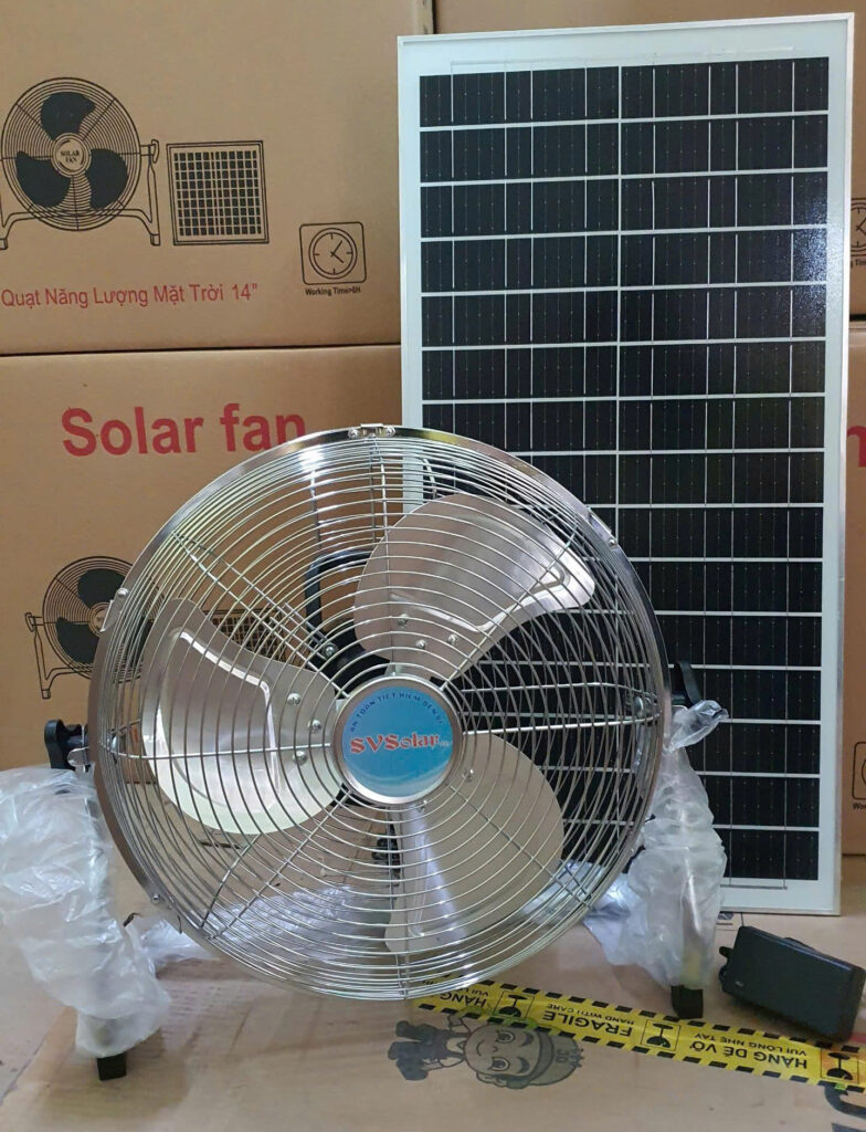 Quạt năng lượng mặt trời chân quỳ cao cấp