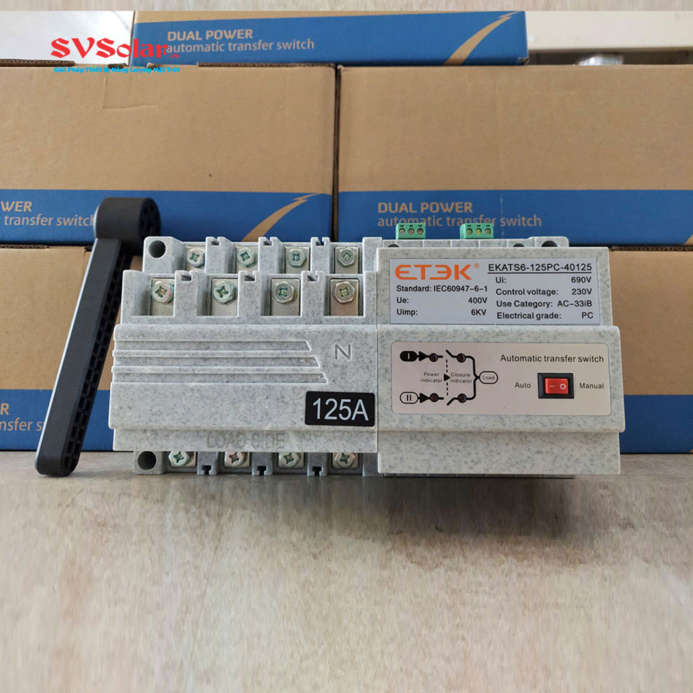 Bộ chuyển nguồn ATS tự động 3 pha - ETEK 125A 4P
