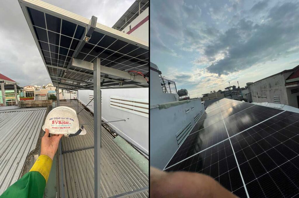 SVSolar Lắp Đặt Điện Mặt Trời Bám Tải Cho Phòng Khám Tại Mỹ Tho