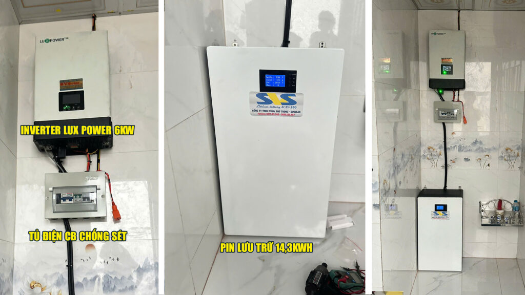 Lắp điện mặt trời cho sà lan 5Kw có pin lưu trữ