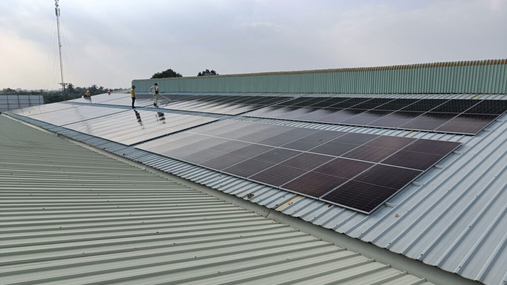 điện mặt trời bám tải 80Kw 3pha ở Long An