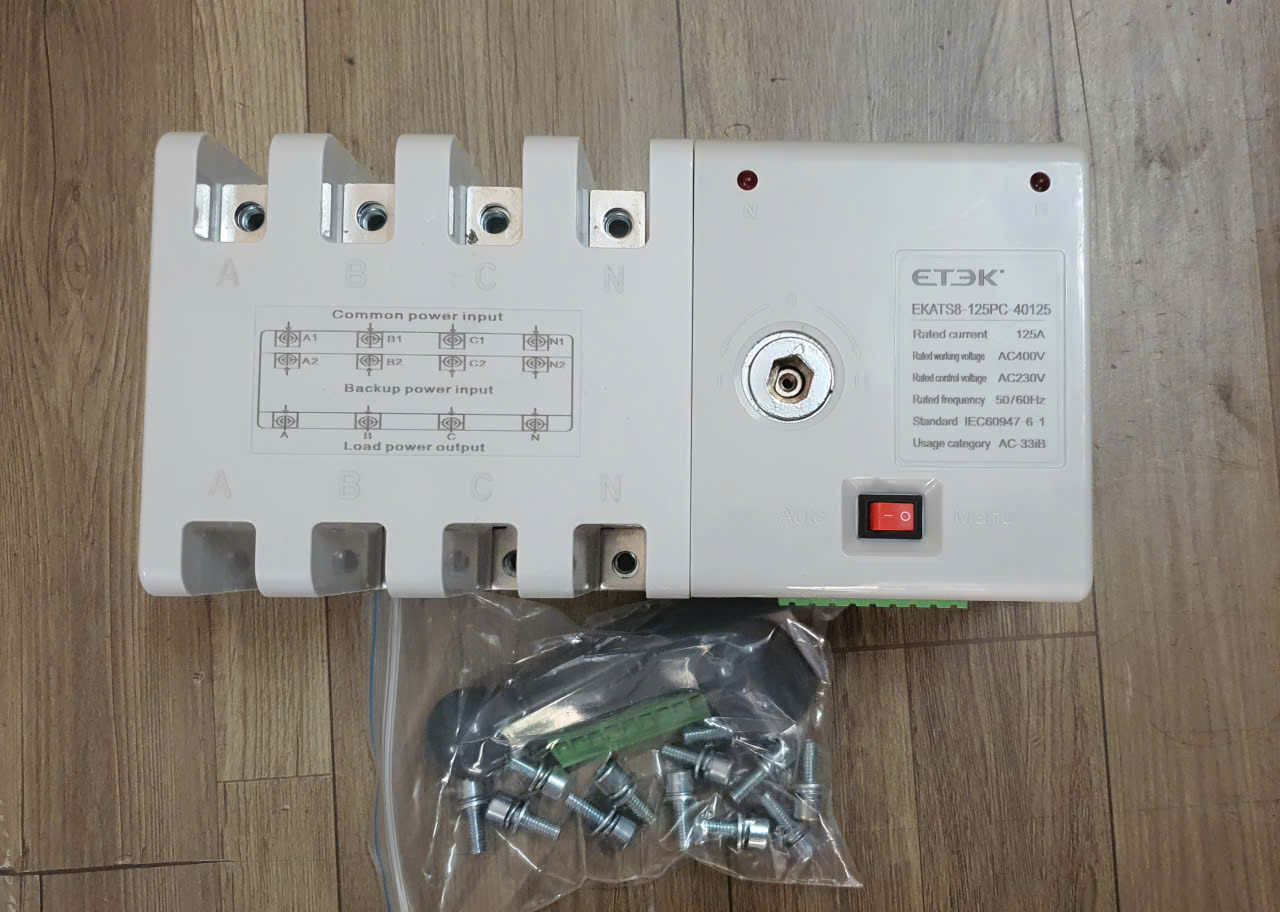 ATS Chuyển Mạch Tự Động 3 Pha 125A EKATS8-125PC-40125