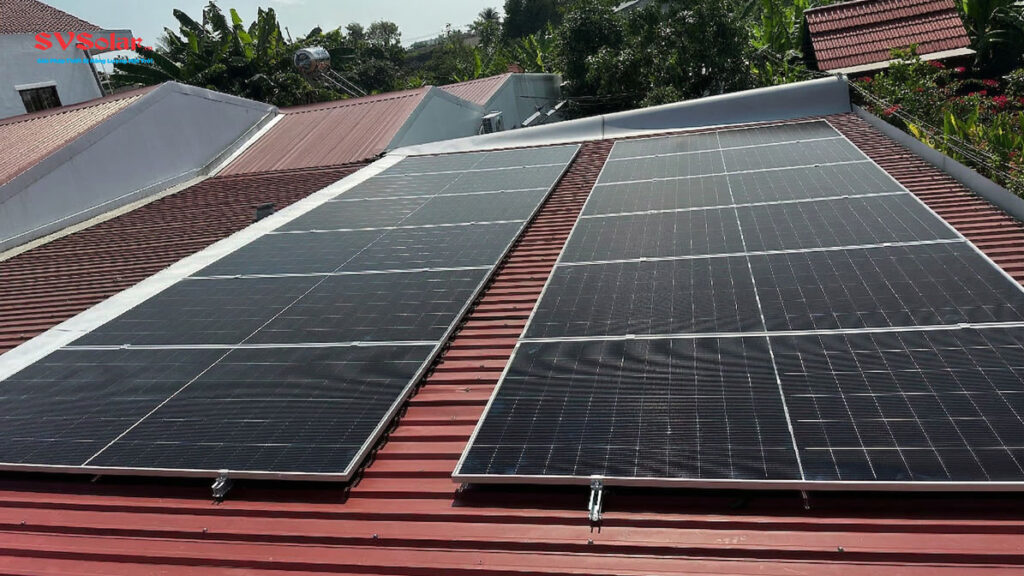 hệ điện mặt trời 6Kw có lưu trữ ở Mỹ Phong