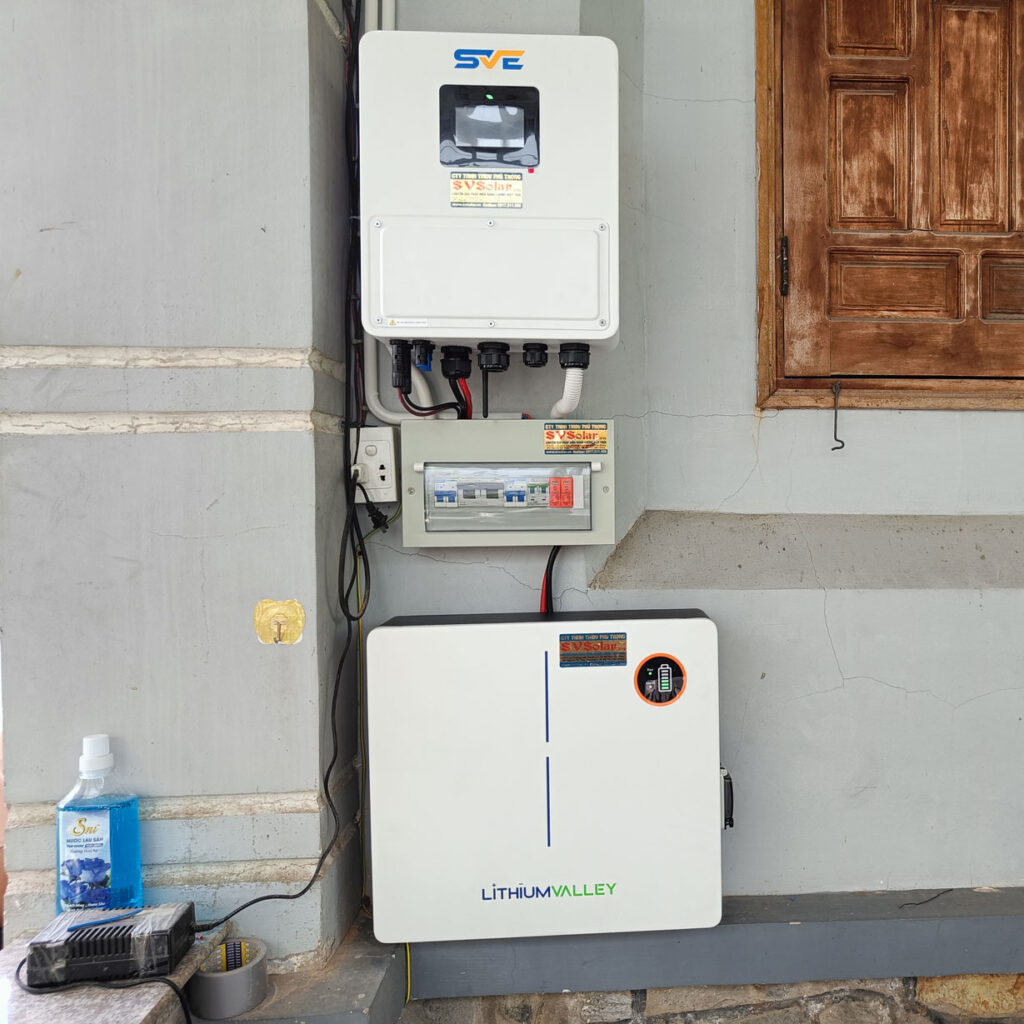 điện mặt trời hybrid có pin lưu trữ ở Cai Lậy