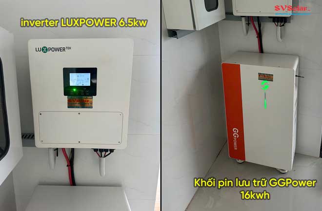 SVSolar hoàn thành hệ thống điện mặt trời lưu trữ - inverter Lux power